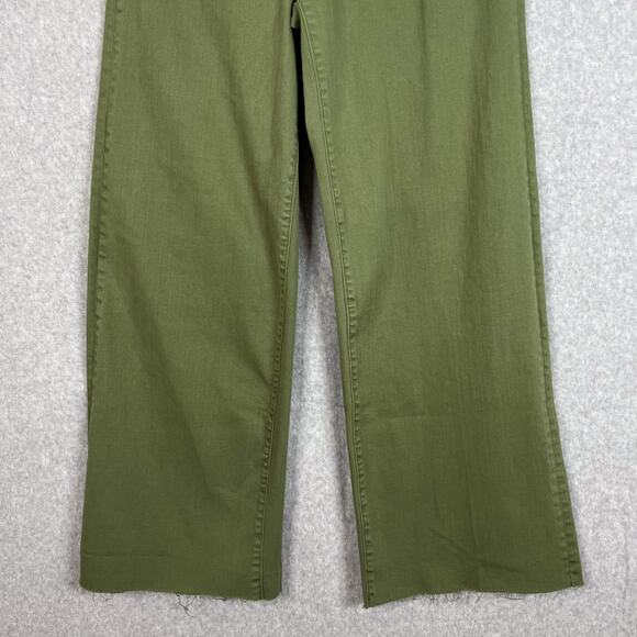 Favorite Daughter Green The Mischa Raw Hem Super High Waist Wide Leg Jean Sz 28 - Picture 3 of 12